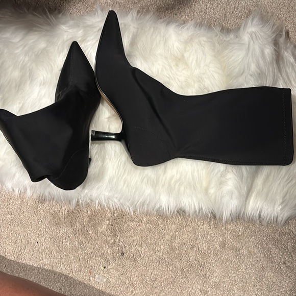 Black mid calf 2” heeled booties - Picture 2 of 3